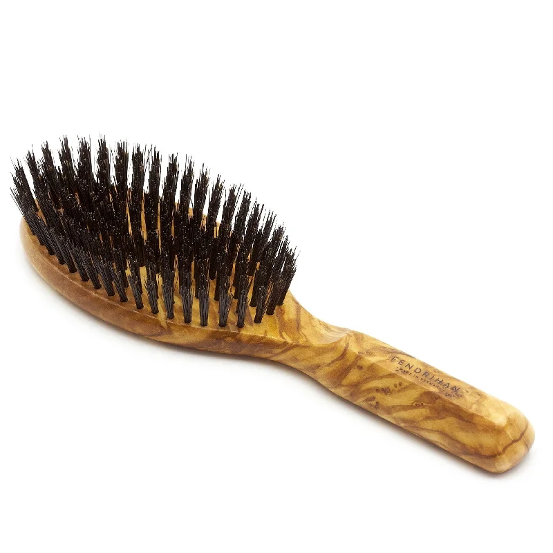 Men's Olivewood Bristle Hairbrush - Made in Germany