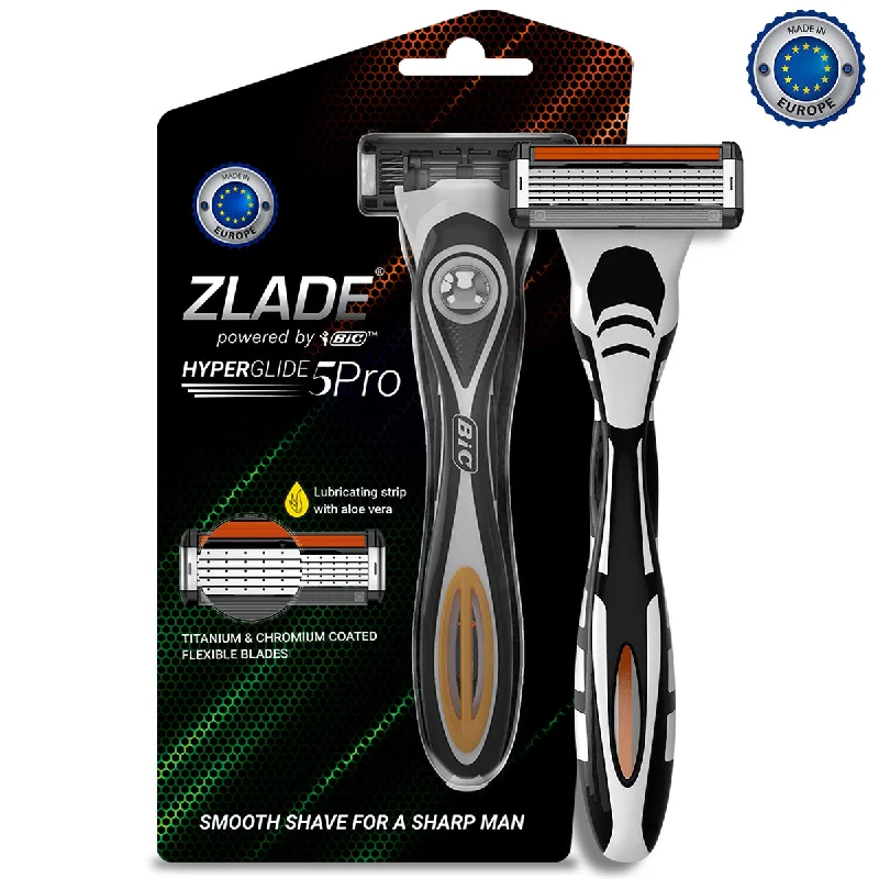 Zlade HyperGlide5 Pro Razor for Men – Powered by Bic