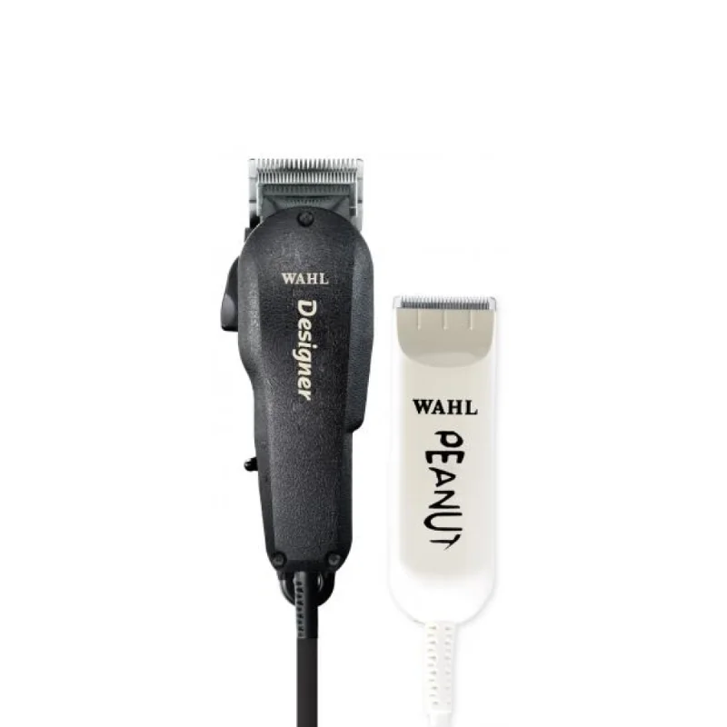 WAHL Burgundy Designer Clipper and Classic White Peanut Trimmer Professional All Star Combo (980g)